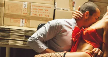 Spanish Woman Has Sex and Kisses Her Colleague