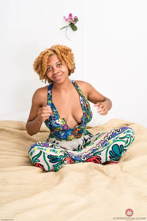 Oya: Ebony Redhead Spreads Her Hairy Pussy and Asshole – photo 2 of 21
