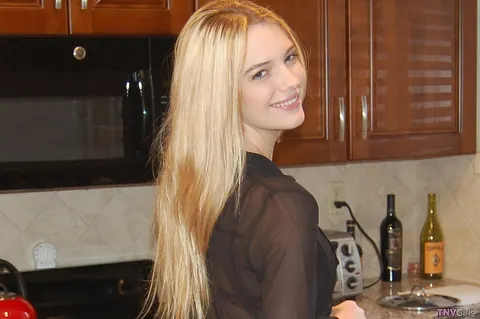 Kenna James: Blonde with Small Enhanced Tits Kisses and Poses Nude – photo 6 of 21