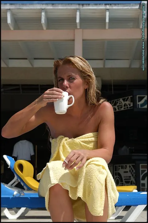 Busty and Slim Lesbians Play Strip Poker at a Public Pool – photo 15 of 15