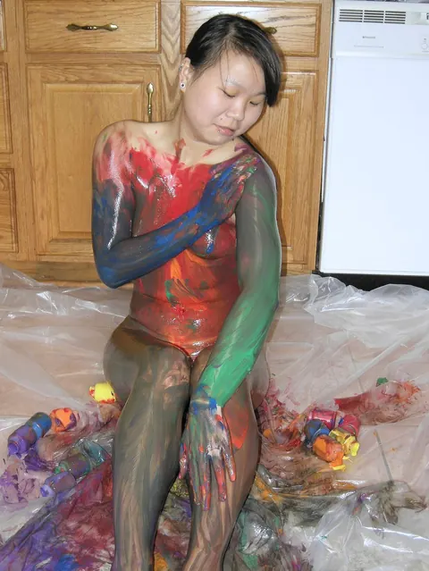 Petite Asian Woman Poses Nude in the Kitchen – photo 14 of 21