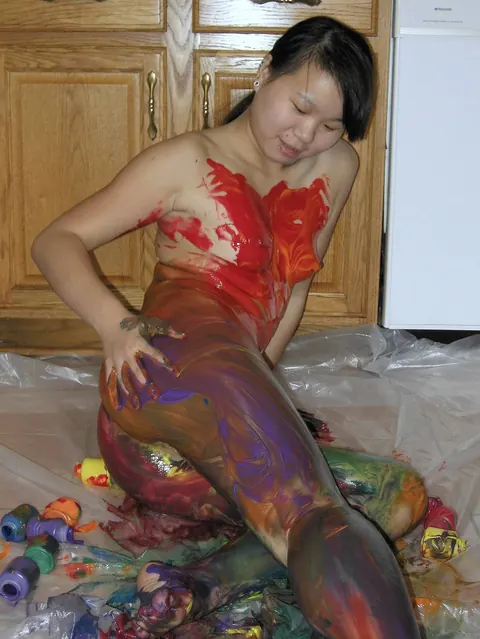 Petite Asian Woman Poses Nude in the Kitchen – photo 10 of 21