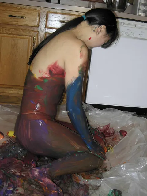 Petite Asian Woman Poses Nude in the Kitchen – photo 16 of 21