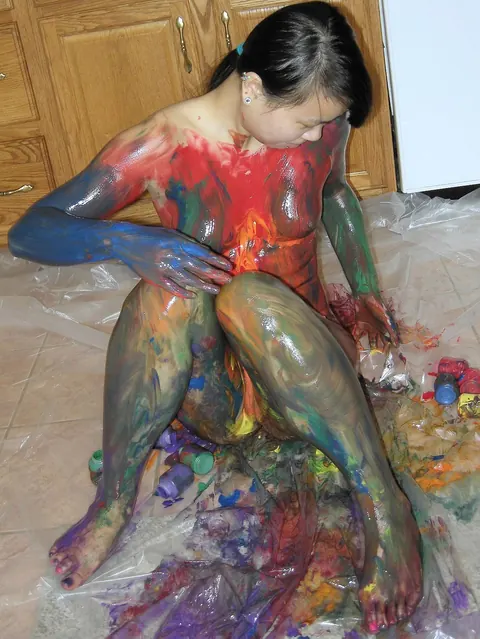 Petite Asian Woman Poses Nude in the Kitchen – photo 12 of 21