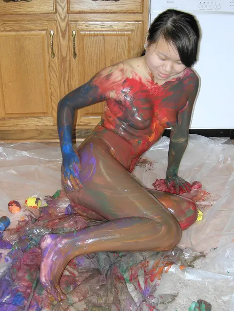 Petite Asian Woman Poses Nude in the Kitchen – photo 15 of 21
