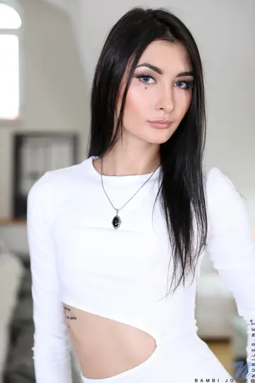 Skinny Brunette Fingers and Uses a Dildo in Heels