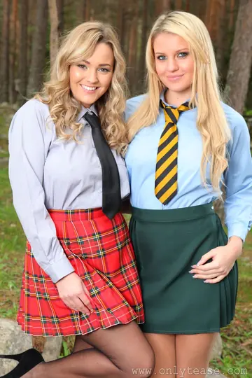 Jodie Gasson – British Lesbians in Uniform Kiss and Play in the Forest