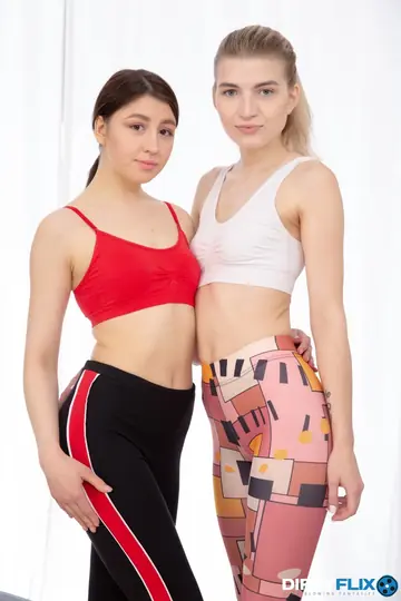 Monroe Fox – Slim Blonde and Brunette Share a Guy in a Gym Threesome