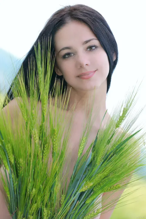 Leona E: Tall Ukrainian Brunette Undresses Outdoors in a Sheer Dress – photo 21 of 21