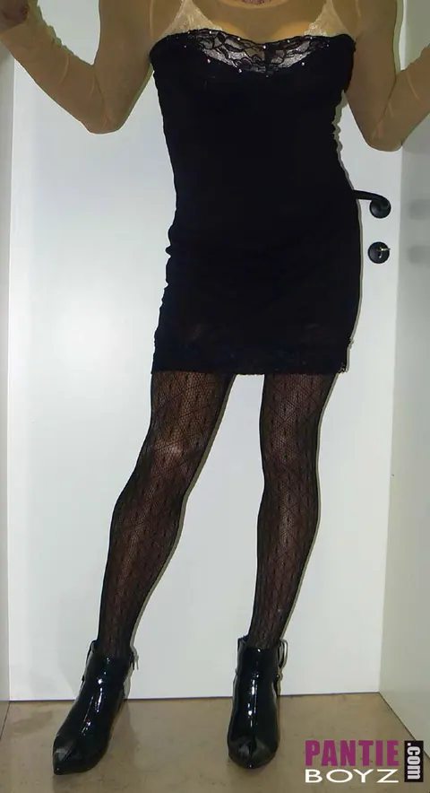 Trans Woman in Panties Bares Her Body – photo 1 of 15