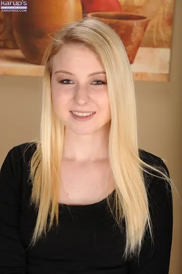 Sophie Sativa – Blonde in Lingerie Strips and Spreads for Her Debut