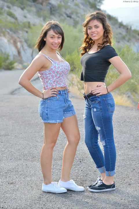 Athena Summers: Thick Brunette Latinas Strip Outdoors for Lesbian Sex – photo 5 of 20