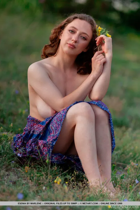 Busty Woman Strips Out of Her Dress in the Forest – photo 8 of 18