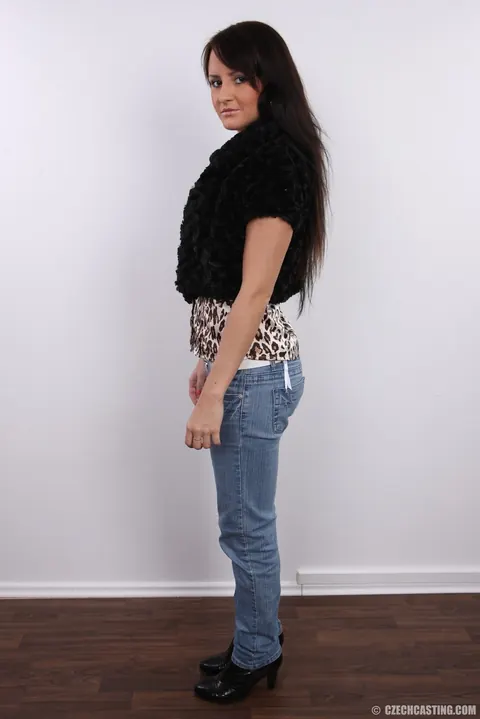 Czech Brunette with Big Tits Strips Out of Her Jeans and Spreads – photo 3 of 20
