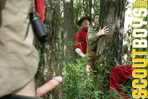 Older Man Fucks Twink Bareback Doggy Style in the Woods – photo 20 of 20