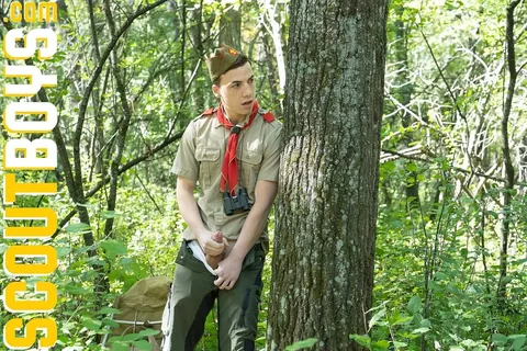 Older Man Fucks Twink Bareback Doggy Style in the Woods – photo 17 of 20