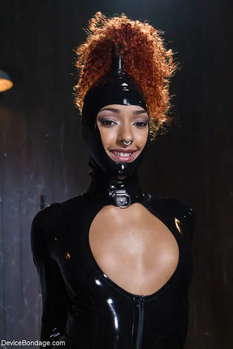 Daisy Ducati: Tall Ebony MILF Bound in Latex Restraints – photo 6 of 21