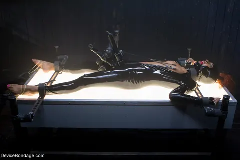 Daisy Ducati: Tall Ebony MILF Bound in Latex Restraints – photo 19 of 21