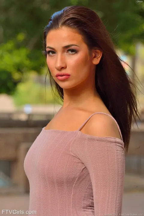 Olivia Nova: Busty Brunette Toys Her Ass and Fingers Her Pussy Outdoors – photo 2 of 20