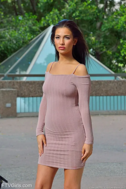 Olivia Nova: Busty Brunette Toys Her Ass and Fingers Her Pussy Outdoors – photo 3 of 20