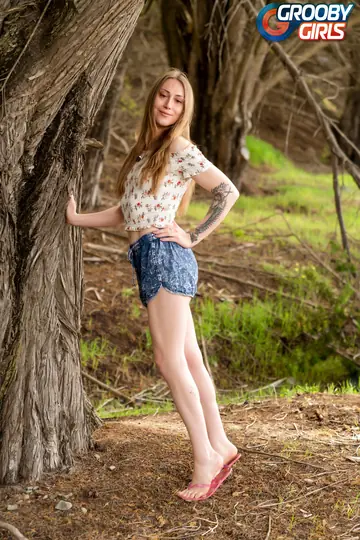 Trans Woman Removes Her Panties Outdoors