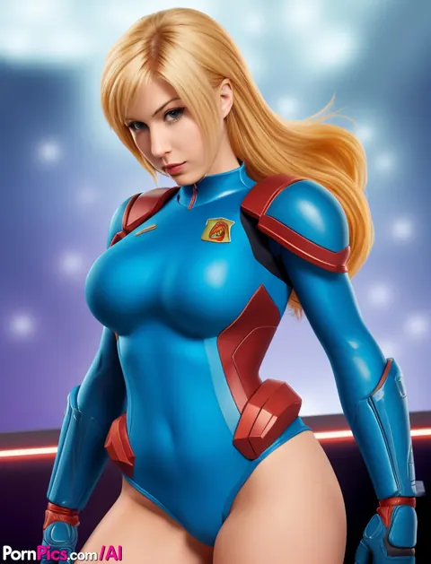 AI-Generated Busty Babe with Short Hair Poses – photo 3 of 10