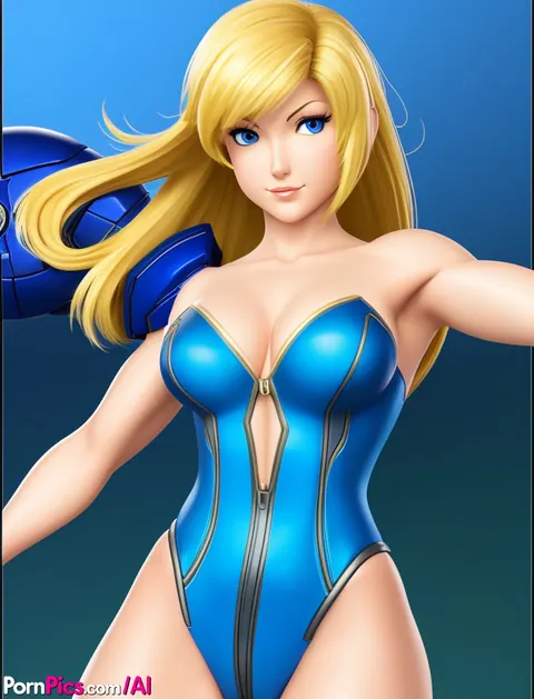 AI-Generated Busty Babe with Short Hair Poses – photo 9 of 10