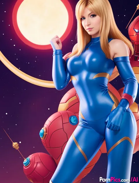 AI-Generated Busty Babe with Short Hair Poses – photo 2 of 10