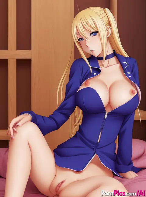 AI-Generated Busty Woman Shows Her Shaved Pussy – photo 21 of 21