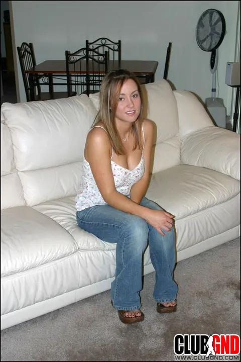 Thick Redhead with Big Tits Poses and Strips Out of Her Jeans – photo 4 of 12