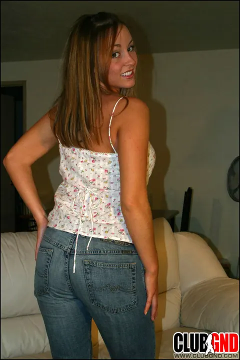 Thick Redhead with Big Tits Poses and Strips Out of Her Jeans – photo 7 of 12