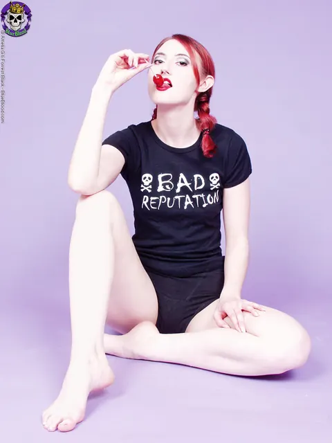 Kendra James: Pale Redhead MILF in Pigtails Masturbates with a Dildo – photo 15 of 16