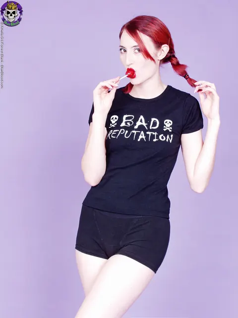 Kendra James: Pale Redhead MILF in Pigtails Masturbates with a Dildo – photo 16 of 16