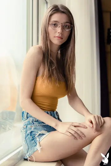Mila Azul – Slim Brunette Strips Out of Her Jeans and Shorts with Glasses On