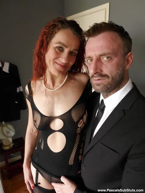 Monica Bollocksy: Brunette in Stockings and Heels Strips and Spreads Her Pierced Pussy – photo 2 of 16