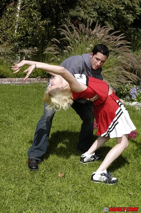 Dezeray: Blonde Flashes Her Pussy at an Audition in the Forest – photo 9 of 16