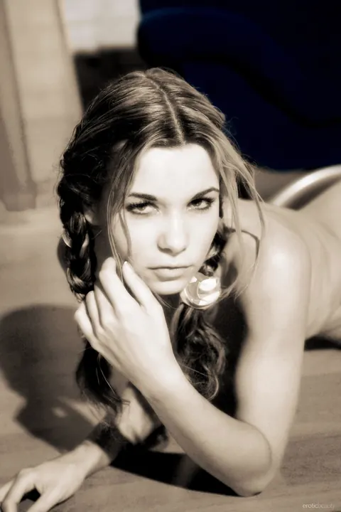 Kristyna Hruskova: Skinny Blonde in Braided Pigtails Poses Nude – photo 5 of 17