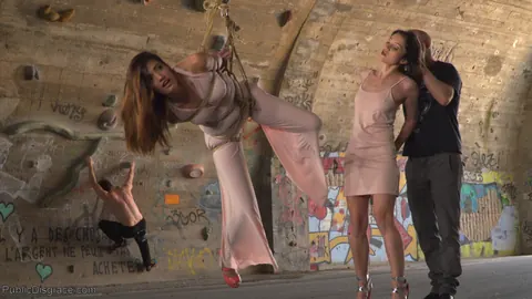 Frida Sante: Tall Tattooed Brunette in a Skirt Takes Public BDSM Anal – photo 4 of 20