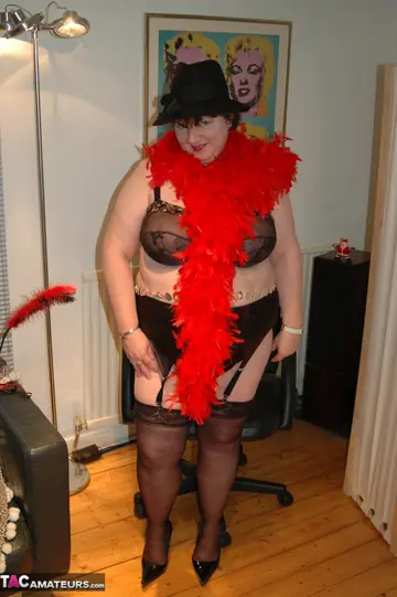 Tattooed Hairy MILF Strips Out of Her Lingerie and Spreads Wide