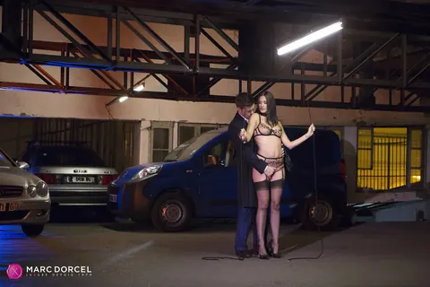 Claire Castel: European Brunette in Lingerie Joins Three Men – photo 2 of 20