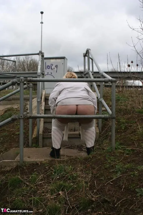 Lexie Cummings: Mature British Woman Reveals Her Big Tits in a Public Park – photo 4 of 16