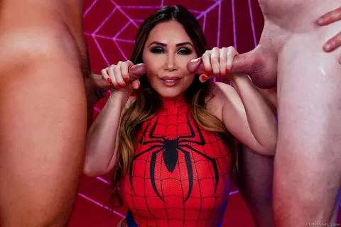 Kianna Dior: Busty Asian MILF in Cosplay Takes Multiple Facials from a Group – photo 6 of 15