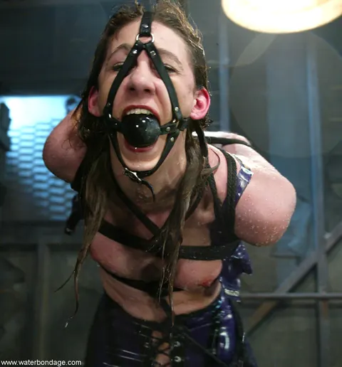 Charlotte Brooke: Brunette in Bondage Restraints Shows Her Small Natural Tits – photo 10 of 21