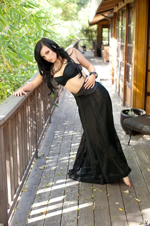 Kaya Danielle: Black-Haired Babe with Big Tits Poses Nude Outdoors – photo 3 of 16