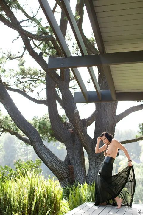 Kaya Danielle: Black-Haired Babe with Big Tits Poses Nude Outdoors – photo 9 of 16
