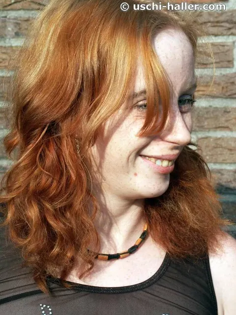 Redhead with Tattoo Shows Her Shaved Pussy in the Garden – photo 6 of 16