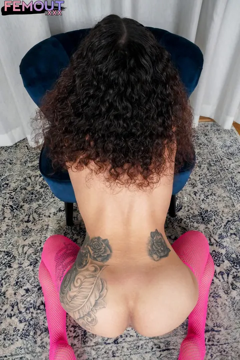 Thick Trans Woman in Lingerie Poses and Spreads Her Big Ass – photo 11 of 16