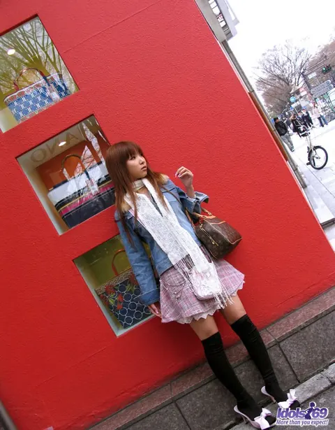 Japanese Woman Flashes Stockings and Socks Before a Nude Bath – photo 1 of 15