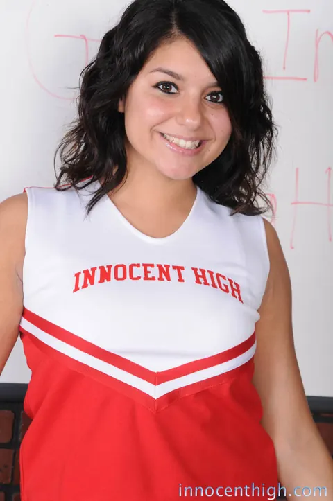 Christina Moure: Brunette Latina Strips Out of Her Uniform Outdoors – photo 2 of 18