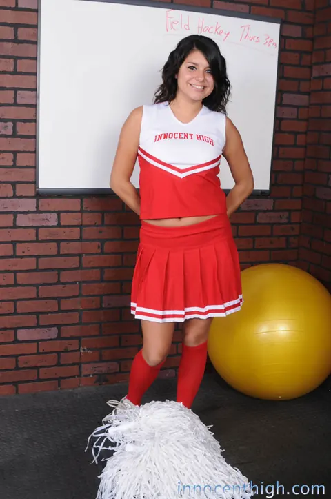 Christina Moure: Brunette Latina Strips Out of Her Uniform Outdoors – photo 1 of 18
